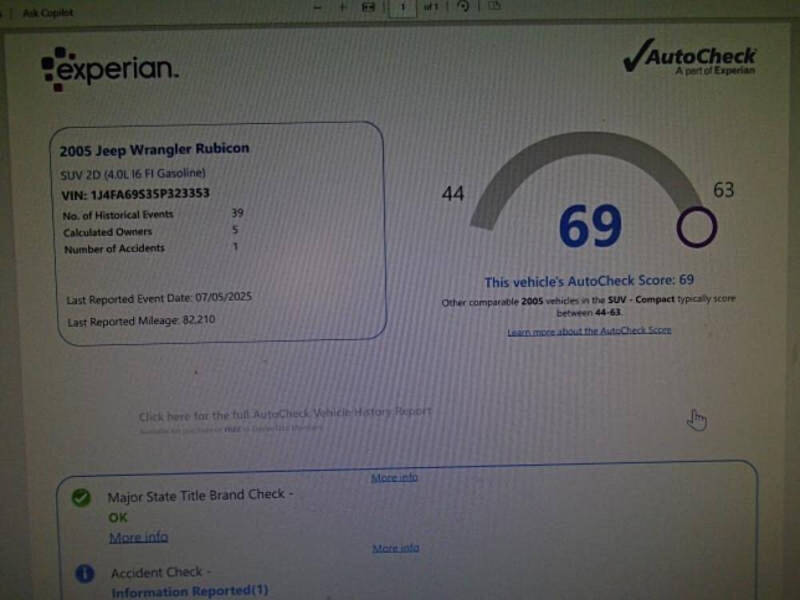 2005 Jeep Wrangler Rubicon