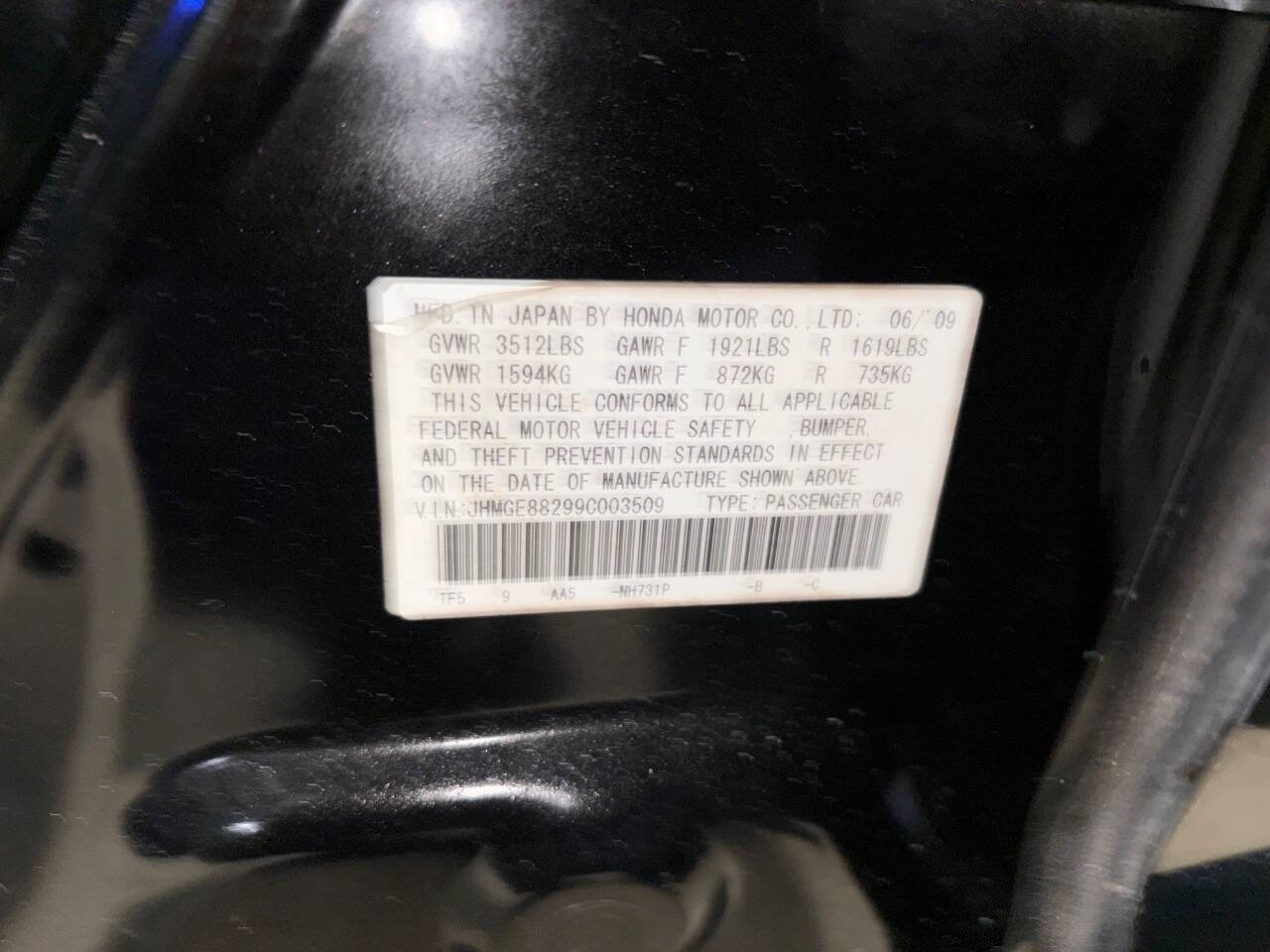 Black 2009 Honda Fit Base Base 4dr Hatchback 5A 32