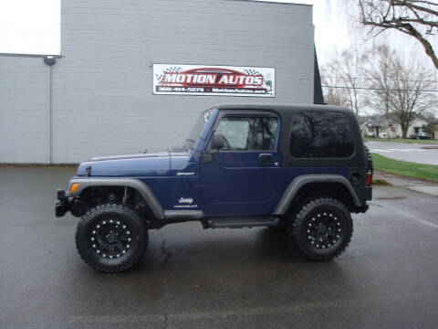 2003 Jeep Wrangler for sale at Motion Autos in Longview WA