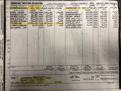 1969 Pontiac Trans Am