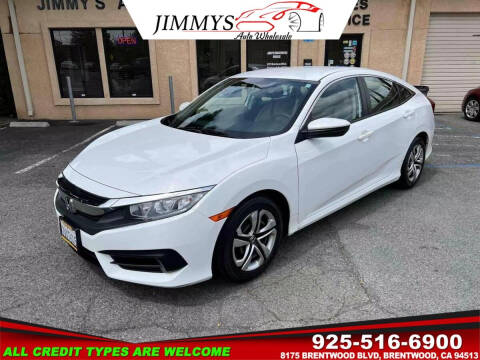 2016 Honda Civic for sale at JIMMY'S AUTO WHOLESALE in Brentwood CA