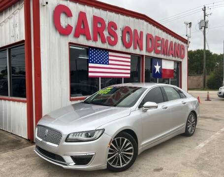 2017 Lincoln MKZ for sale at Cars On Demand 2 in Pasadena TX