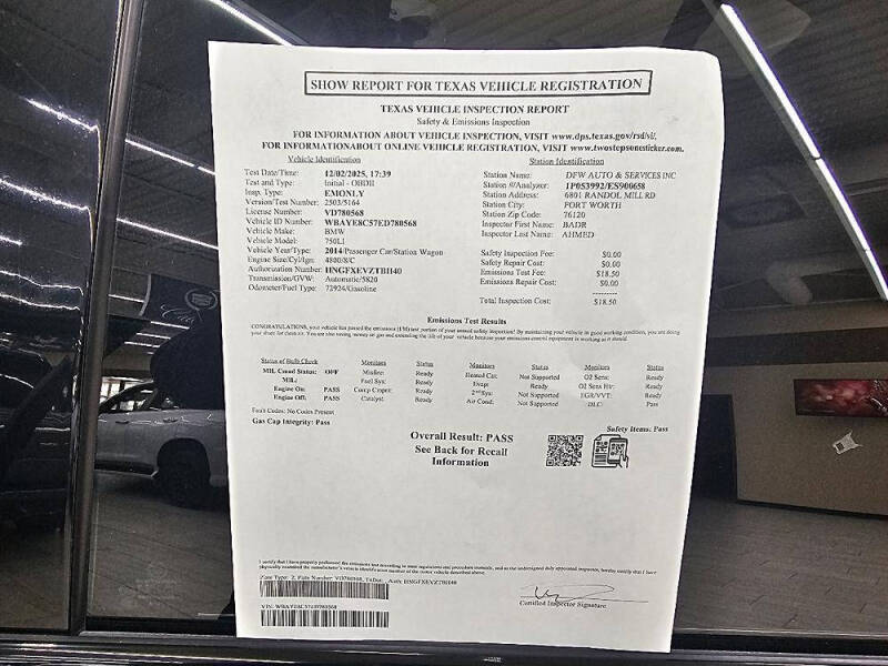 2014 BMW 7 Series 750Li