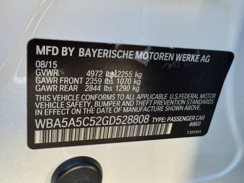 2016 BMW 5 Series 528i