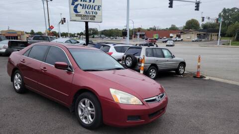2007 Honda Accord for sale at FIRST CHOICE AUTO Inc in Middletown OH