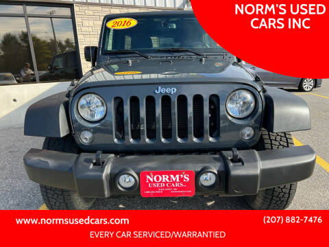 2016 Jeep Wrangler Unlimited for sale at NORM'S USED CARS INC in Wiscasset ME
