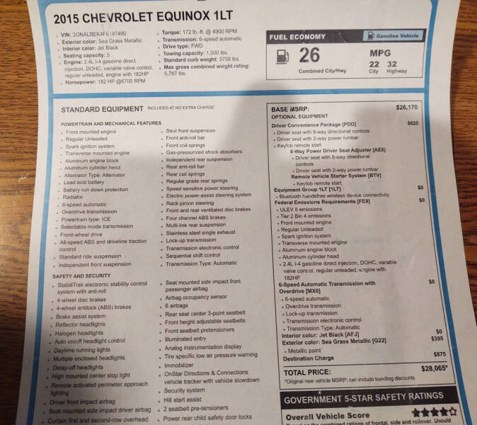 2015 Chevrolet Equinox LT