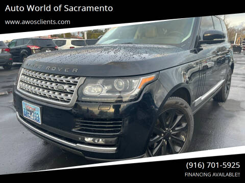 2014 Land Rover Range Rover for sale at Auto World of Sacramento Stockton Blvd in Sacramento CA