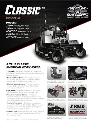 2025 Dixie Chopper Classic 72