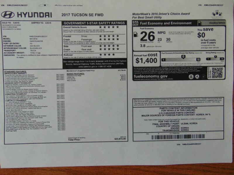 2017 Hyundai Tucson SE