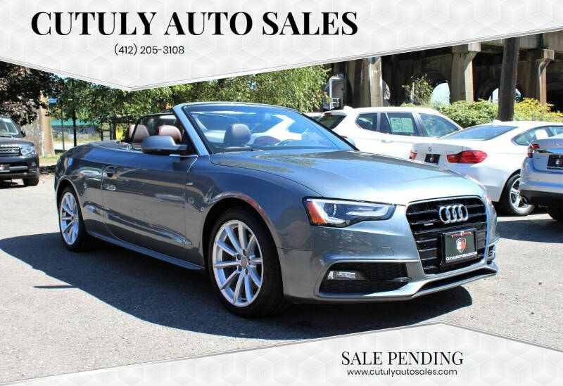 2016 Audi A5 for sale at Cutuly Auto Sales in Pittsburgh PA