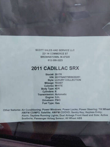 2011 Cadillac SRX Luxury Collection