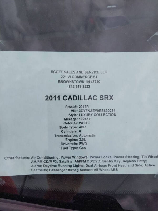2011 Cadillac SRX Luxury Collection