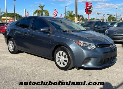 2014 Toyota Corolla for sale at AUTO CLUB OF MIAMI, INC in Miami FL