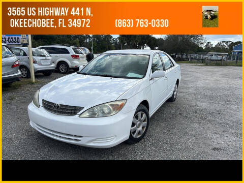2002 Toyota Camry for sale at M & M AUTO BROKERS INC in Okeechobee FL