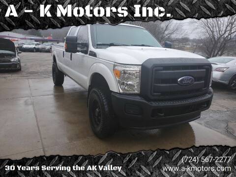 2015 Ford F-350 Super Duty for sale at A - K Motors Inc. in Vandergrift PA