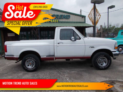 1992 Ford F-150 for sale at MOTION TREND AUTO SALES in Tomball TX