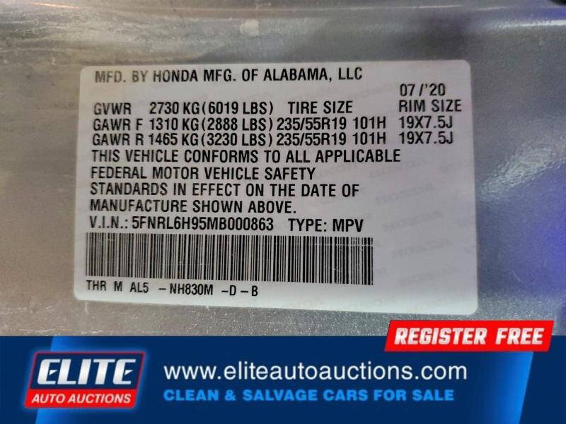 2021 Honda Odyssey Elite