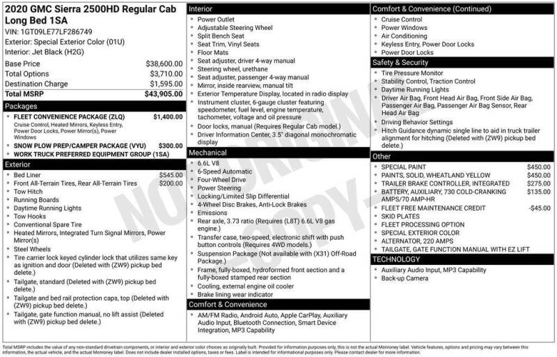 2020 GMC Sierra 2500HD