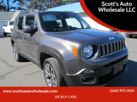 2018 Jeep Renegade for sale at Scott's Auto Wholesale LLC in Locust Grove VA