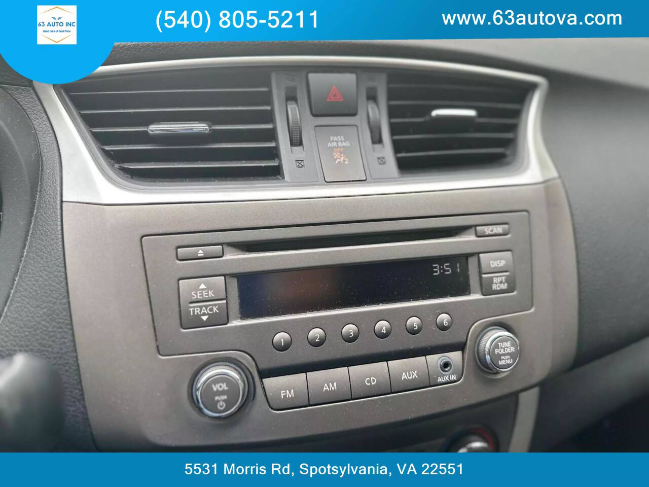 2014 Nissan Sentra for sale at 63 Auto Inc in Spotsylvania, VA