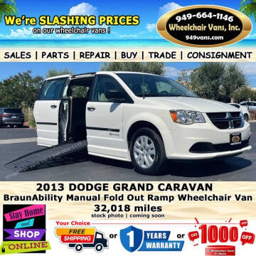 2013 Dodge Grand Caravan for sale at Wheelchair Vans Inc in Laguna Hills CA