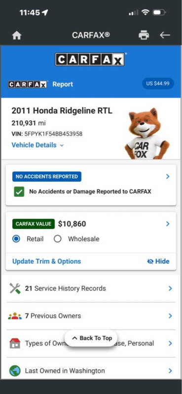 2011 Honda Ridgeline RTL