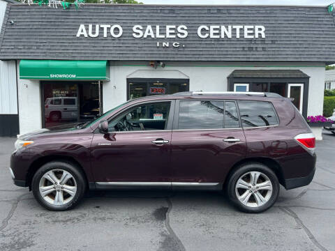 2012 Toyota Highlander for sale at Auto Sales Center Inc in Holyoke MA