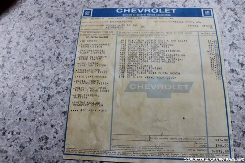 1976 Chevrolet Monte Carlo