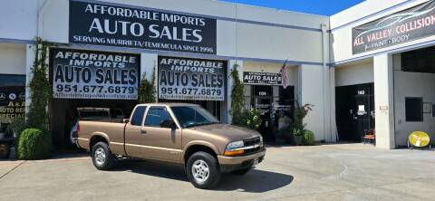 2002 Chevrolet S-10 for sale at Affordable Imports Auto Sales in Murrieta CA