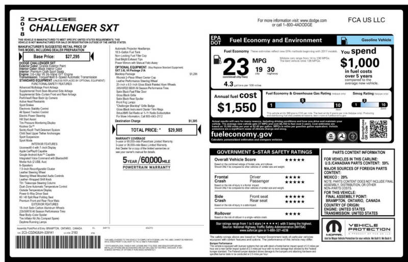 2018 Dodge Challenger