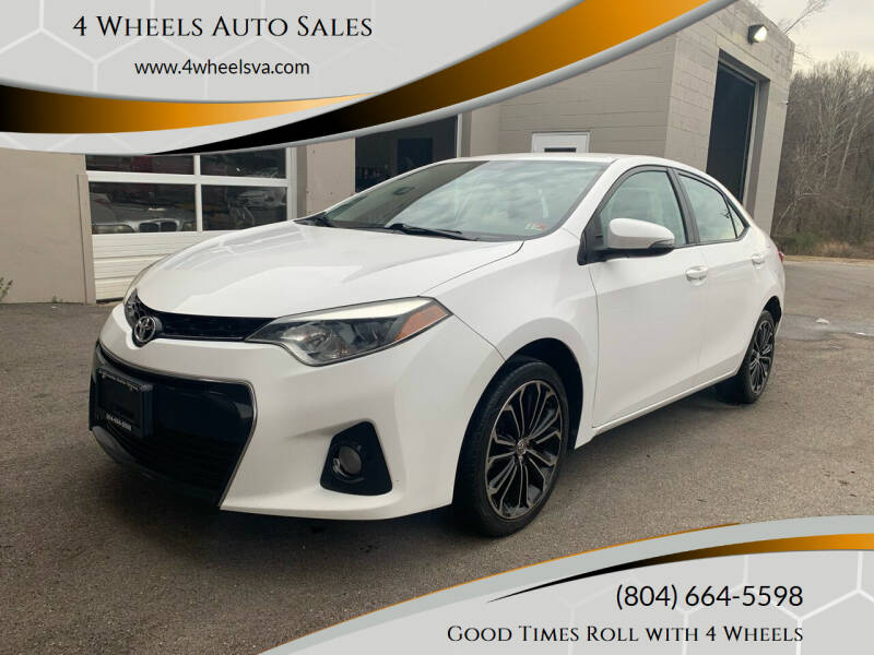 2015 Toyota Corolla for sale at 4 Wheels Auto Sales in Ashland VA