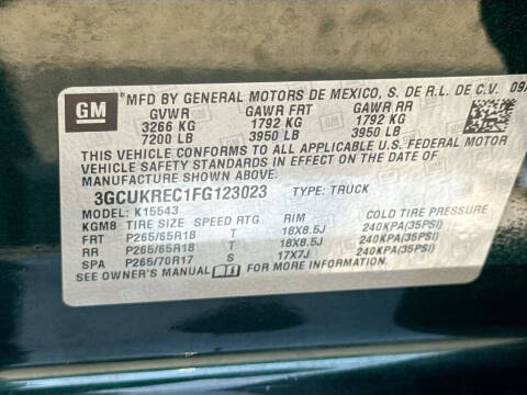 2015 Chevrolet Silverado 1500
