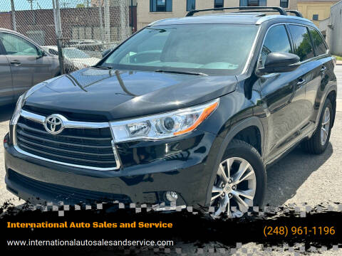 2015 Toyota Highlander for sale at International Auto Sales and Service in Detroit MI