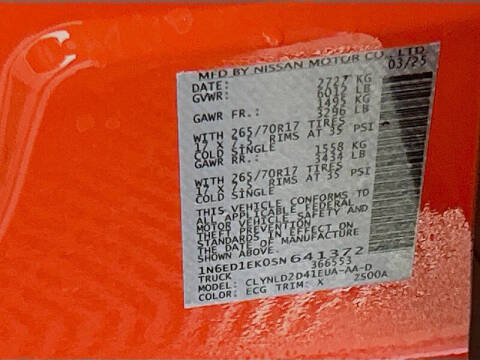 2025 Nissan Frontier