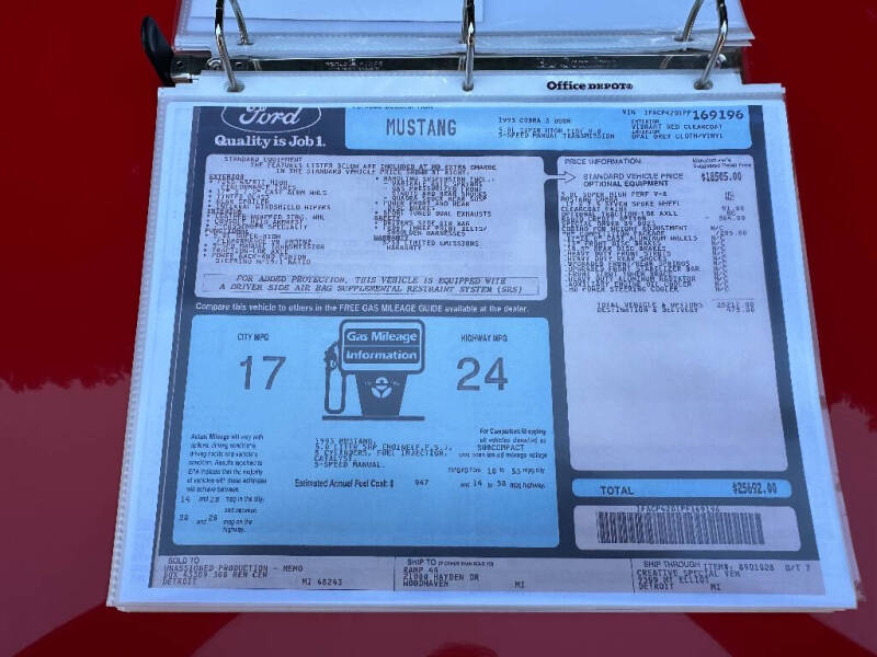 1993 Ford Mustang SVT Cobra