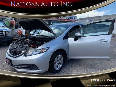 2015 Honda Civic for sale at Nations Auto Inc. in Denver CO