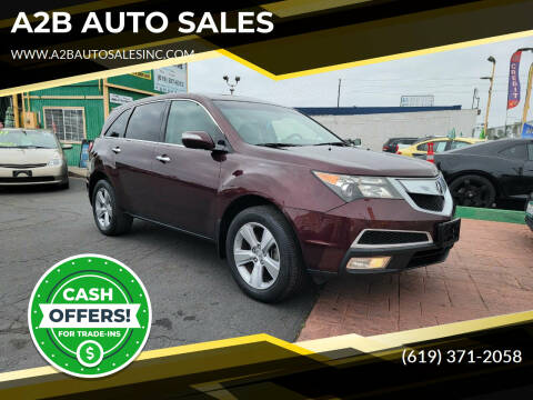 2011 Acura MDX for sale at A2B AUTO SALES in Chula Vista CA