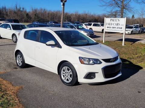 2017 Chevrolet Sonic for sale at Paul's Used Cars in Lake City SC