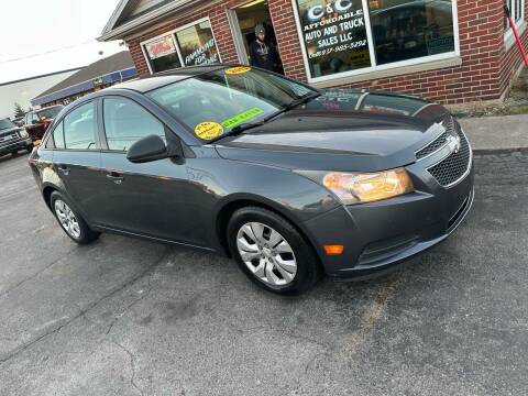 2013 Chevrolet Cruze for sale at C&C Affordable Auto and Truck Sales in Tipp City OH