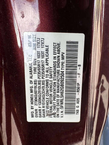 2016 Honda Odyssey EX-L