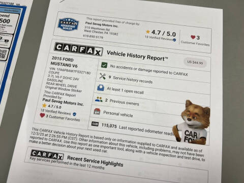 2015 Ford Mustang V6