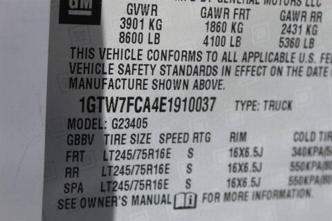 2014 GMC Savana 2500