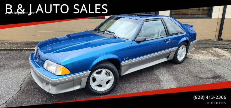 1992 Ford Mustang for sale at B & J AUTO SALES in Morganton NC