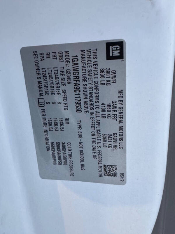 2012 Chevrolet Express LT 2500