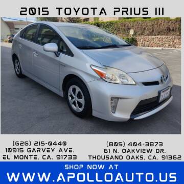 2015 Toyota Prius for sale at Apollo Auto El Monte in El Monte CA