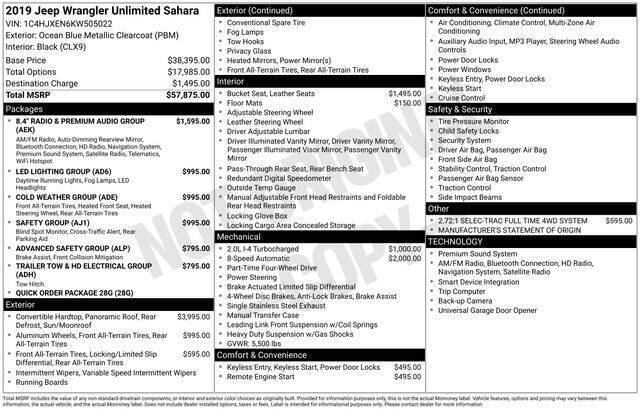 2019 Jeep Wrangler Unlimited