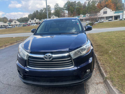 2016 Toyota Highlander for sale at BRAVA AUTO BROKERS LLC in Clarkston GA