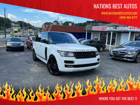 2016 Land Rover Range Rover for sale at Nations Best Autos in Decatur GA