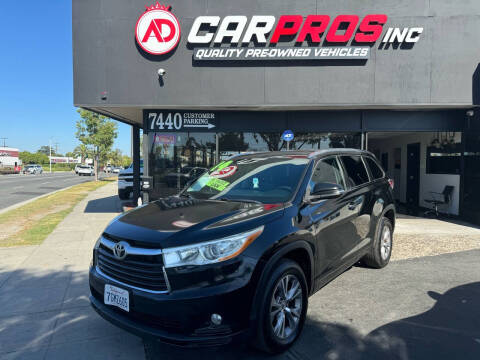 2014 Toyota Highlander for sale at AD CarPros, Inc. in Downey CA